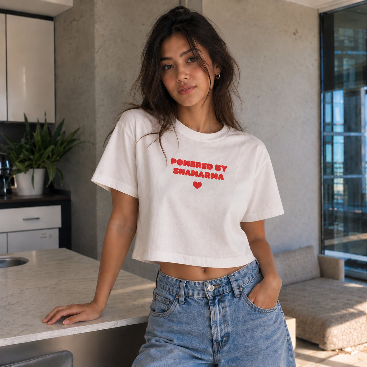 Powered by Shawarma bamboo crop top by Teesing, photo 3