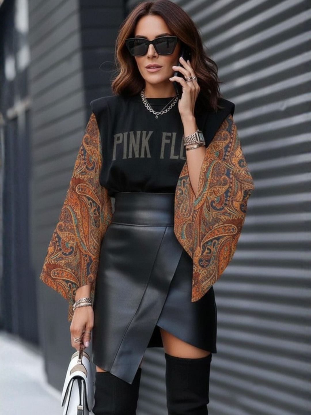 Pink Floyd Dark Side Paisley Kimono Tee