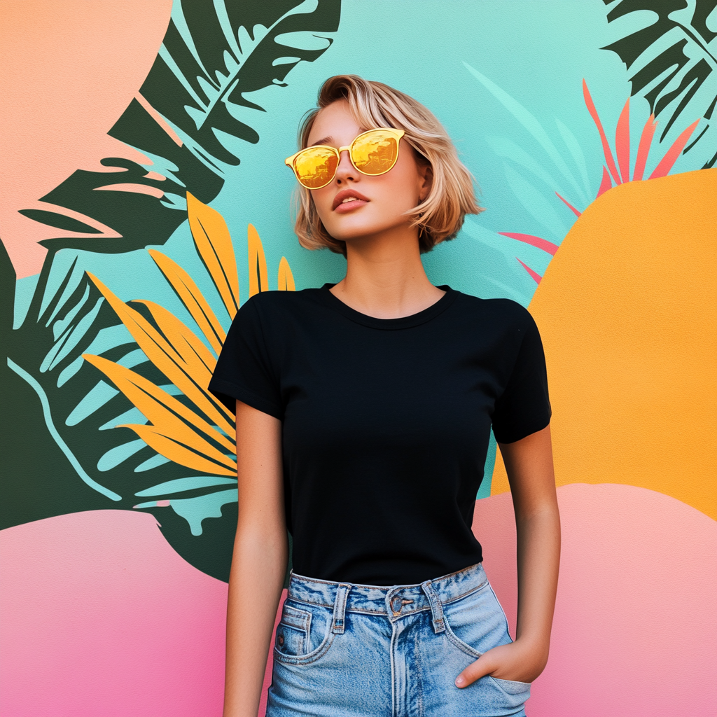 Plain Bamboo Tee black