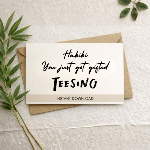 Teesing gift card, a Dubai gift idea