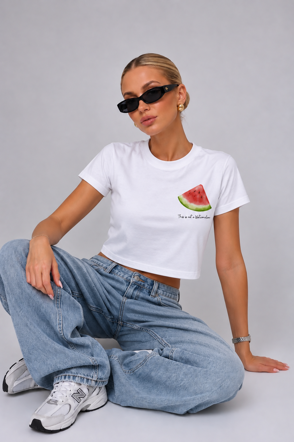 Not a Watermelon bamboo crop top by Teesing, photo 2