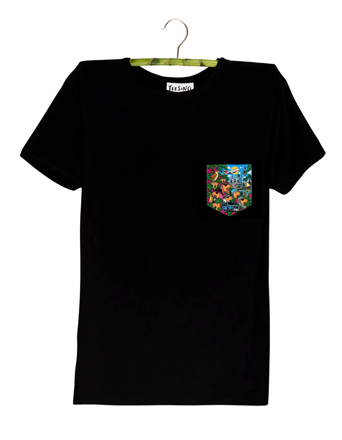 Dubai Strip unisex bamboo t-shirt by Teesing, photo 3