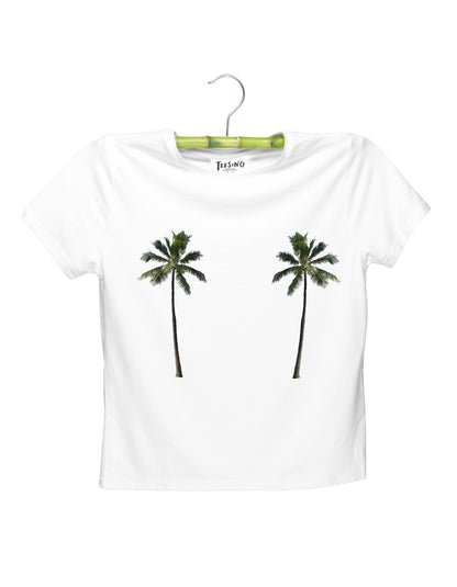 Palm Trees bamboo crop top by Teesing, photo 2
