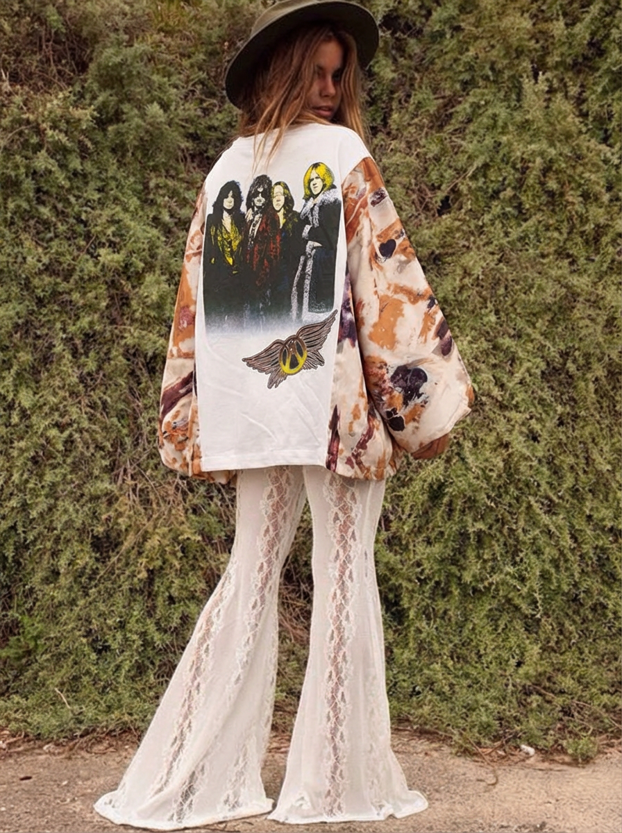 Aerosmith Cloud Silk Kimono Tee