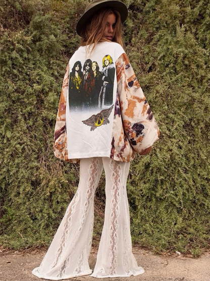 Aerosmith Cloud Silk Kimono Tee